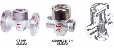 CS49H-16(25,40)C热动力式(圆盘式)(Y型)疏水阀结构示意图